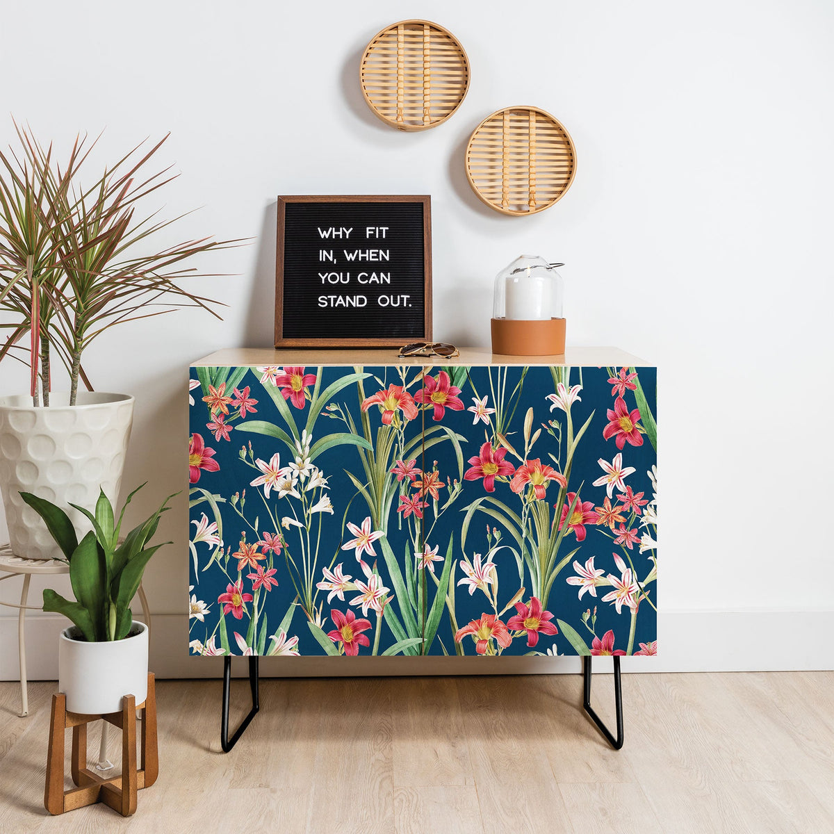 83 Oranges Blossom Botanical Credenza
