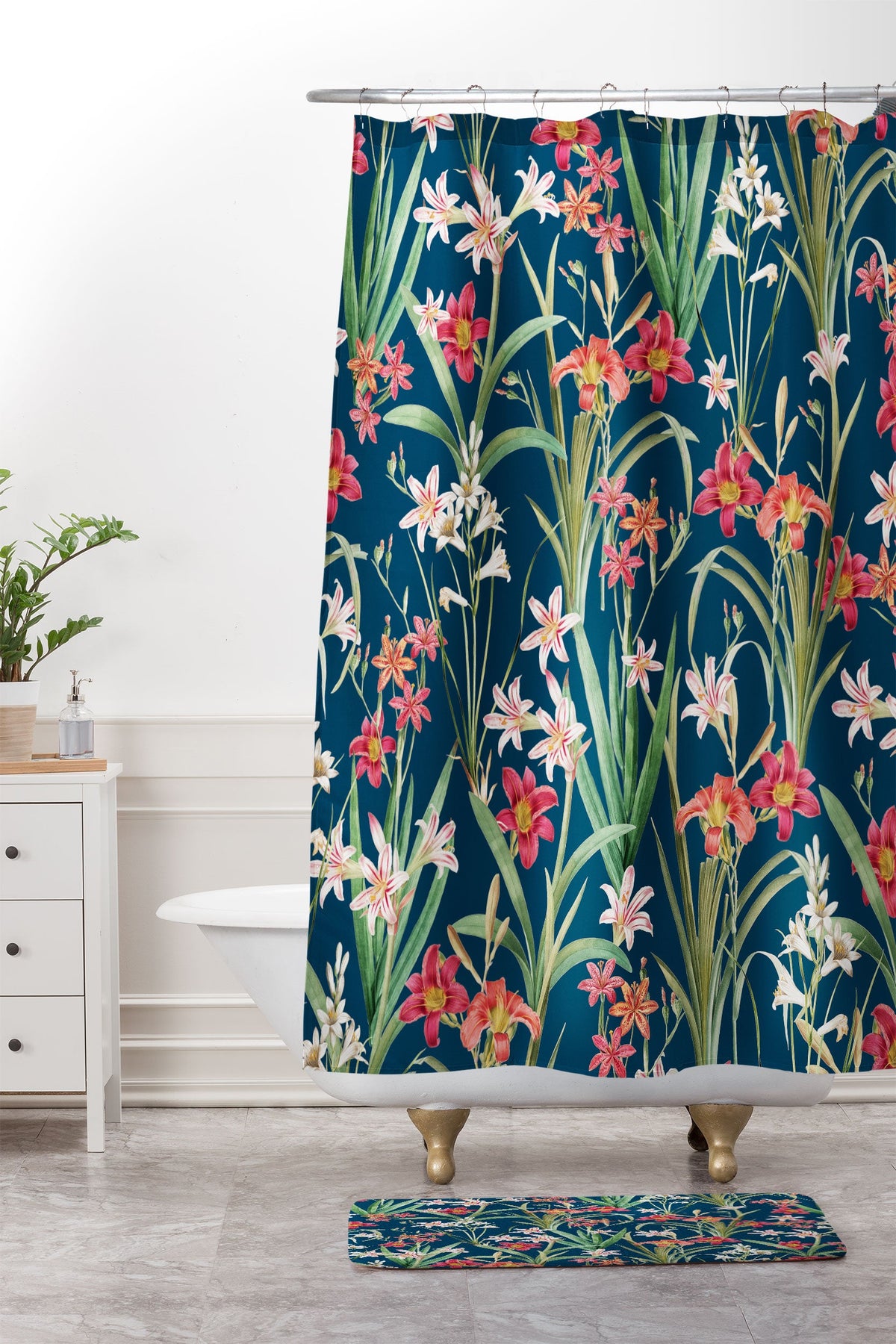 83 Oranges Blossom Botanical Memory Foam Bath Mat