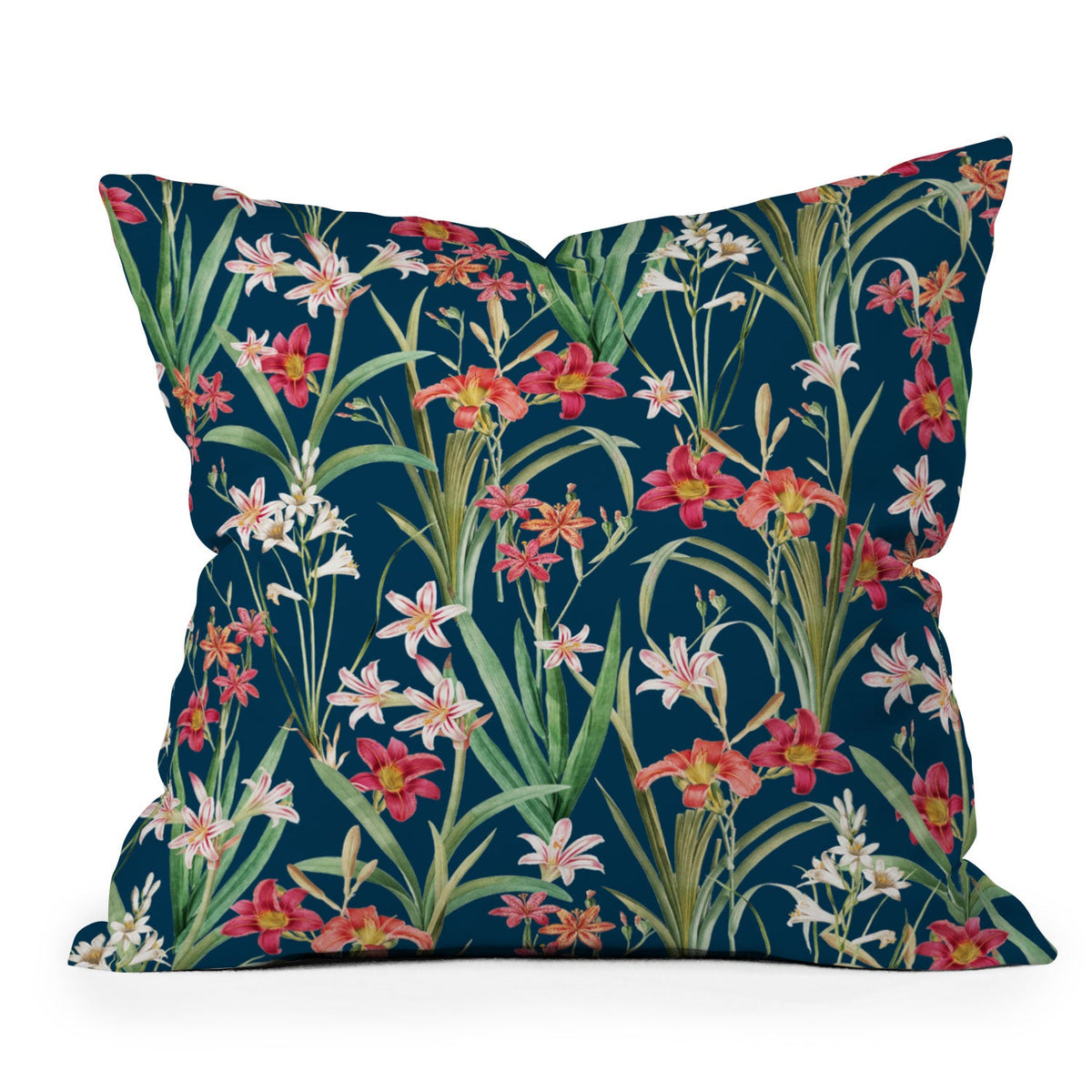83 Oranges Blossom Botanical Throw Pillow