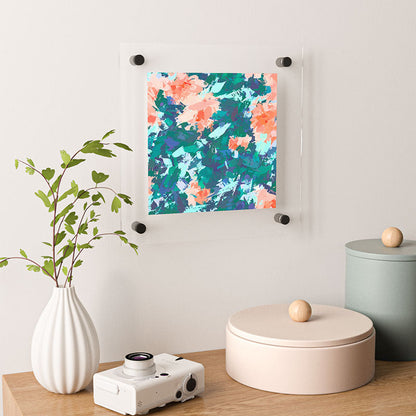 83 Oranges Blossomed Garden Floating Acrylic Print