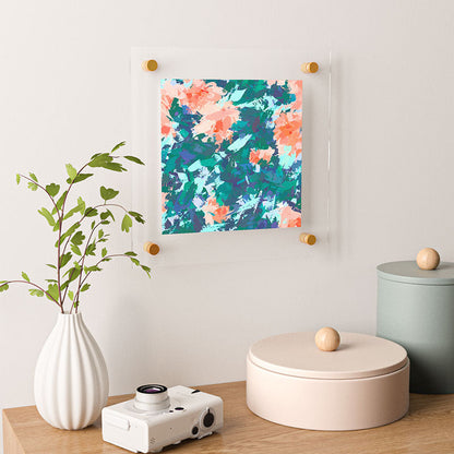 83 Oranges Blossomed Garden Floating Acrylic Print