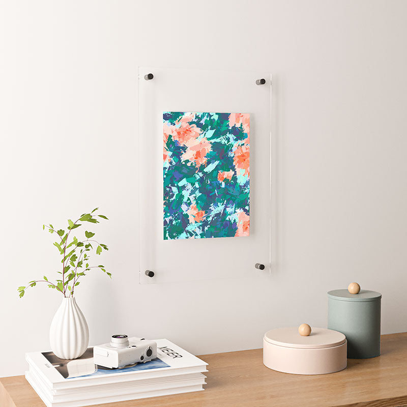 83 Oranges Blossomed Garden Floating Acrylic Print