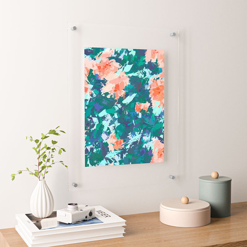 83 Oranges Blossomed Garden Floating Acrylic Print