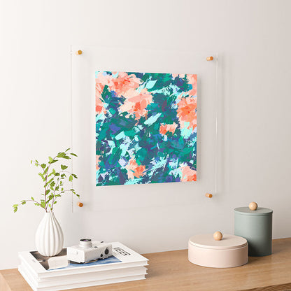 83 Oranges Blossomed Garden Floating Acrylic Print