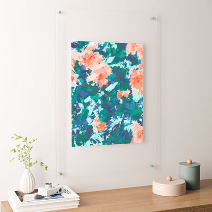 83 Oranges Blossomed Garden Floating Acrylic Print