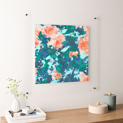 83 Oranges Blossomed Garden Floating Acrylic Print