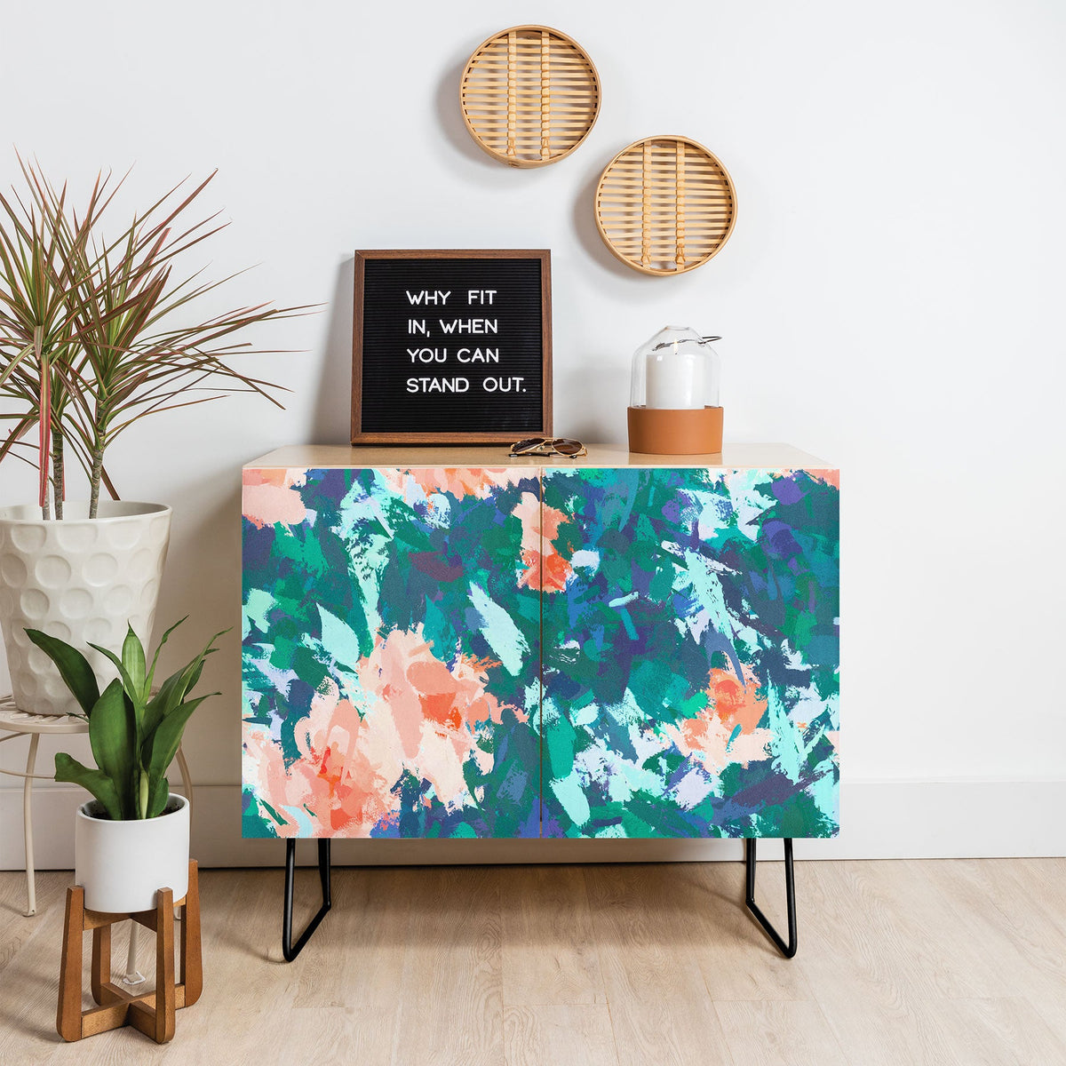 83 Oranges Blossomed Garden Credenza