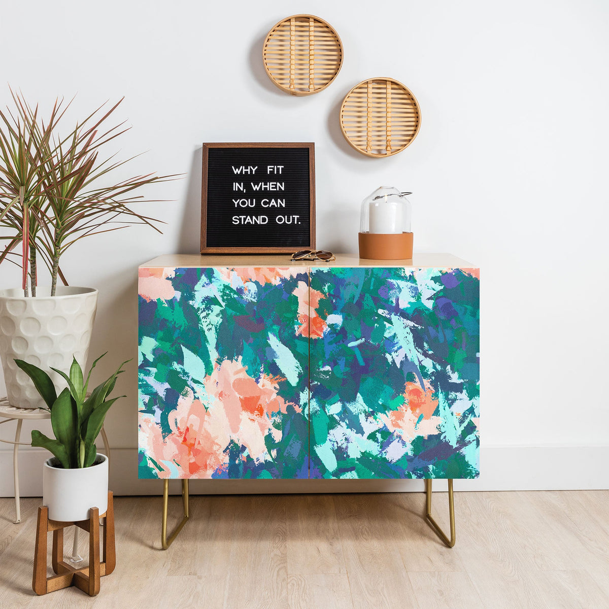 83 Oranges Blossomed Garden Credenza