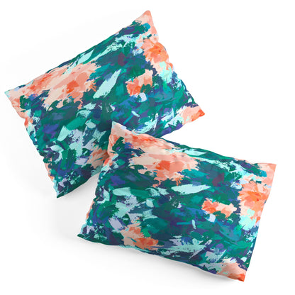 83 Oranges Blossomed Garden Pillow Shams