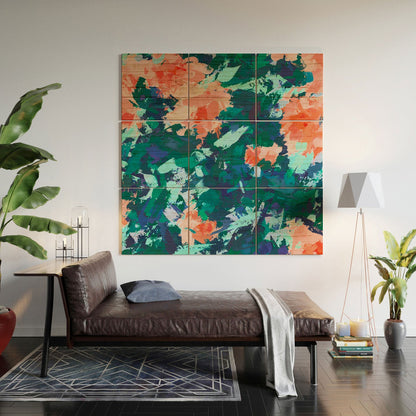 83 Oranges Blossomed Garden Wood Wall Mural