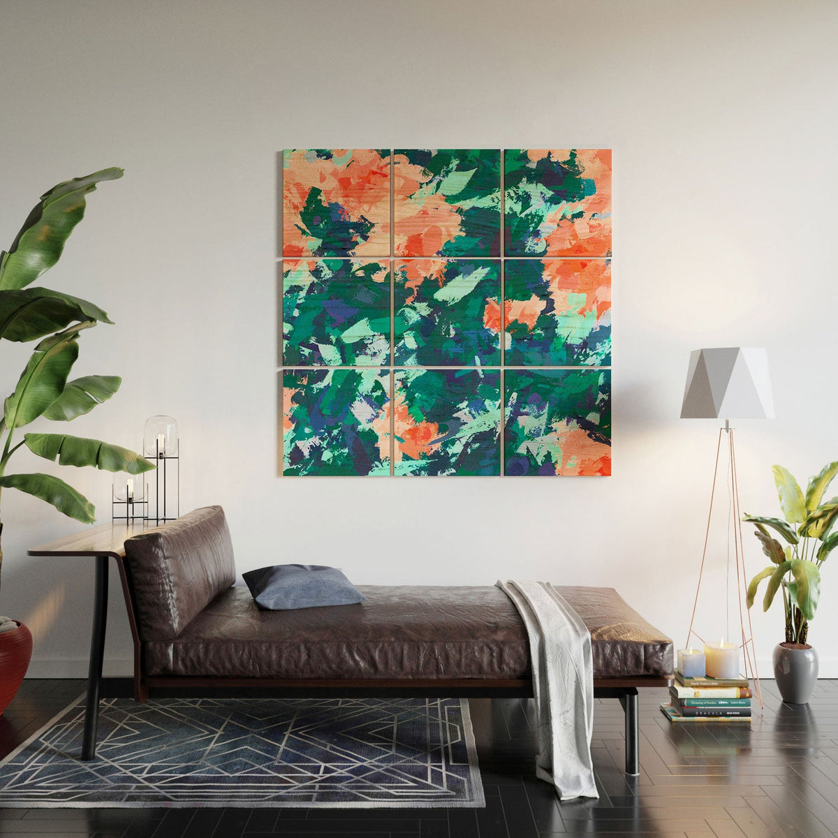 83 Oranges Blossomed Garden Wood Wall Mural