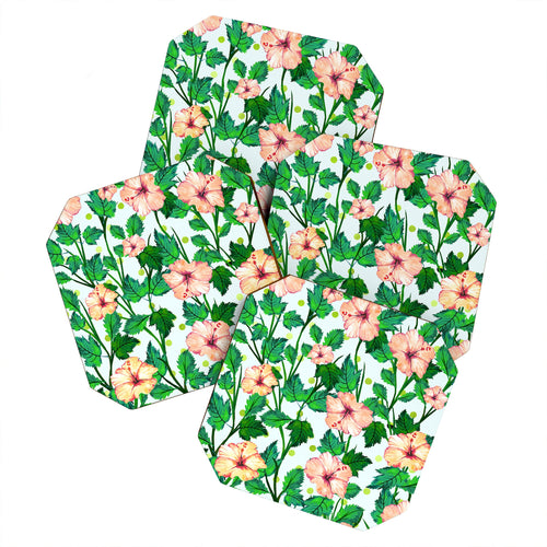 83 Oranges Blush Blossom Coaster Set