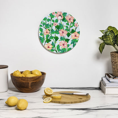 83 Oranges Blush Blossom Cutting Board Round