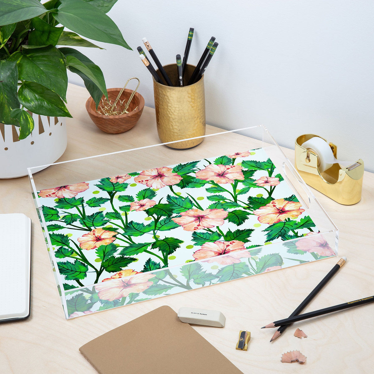 83 Oranges Blush Blossom Acrylic Tray