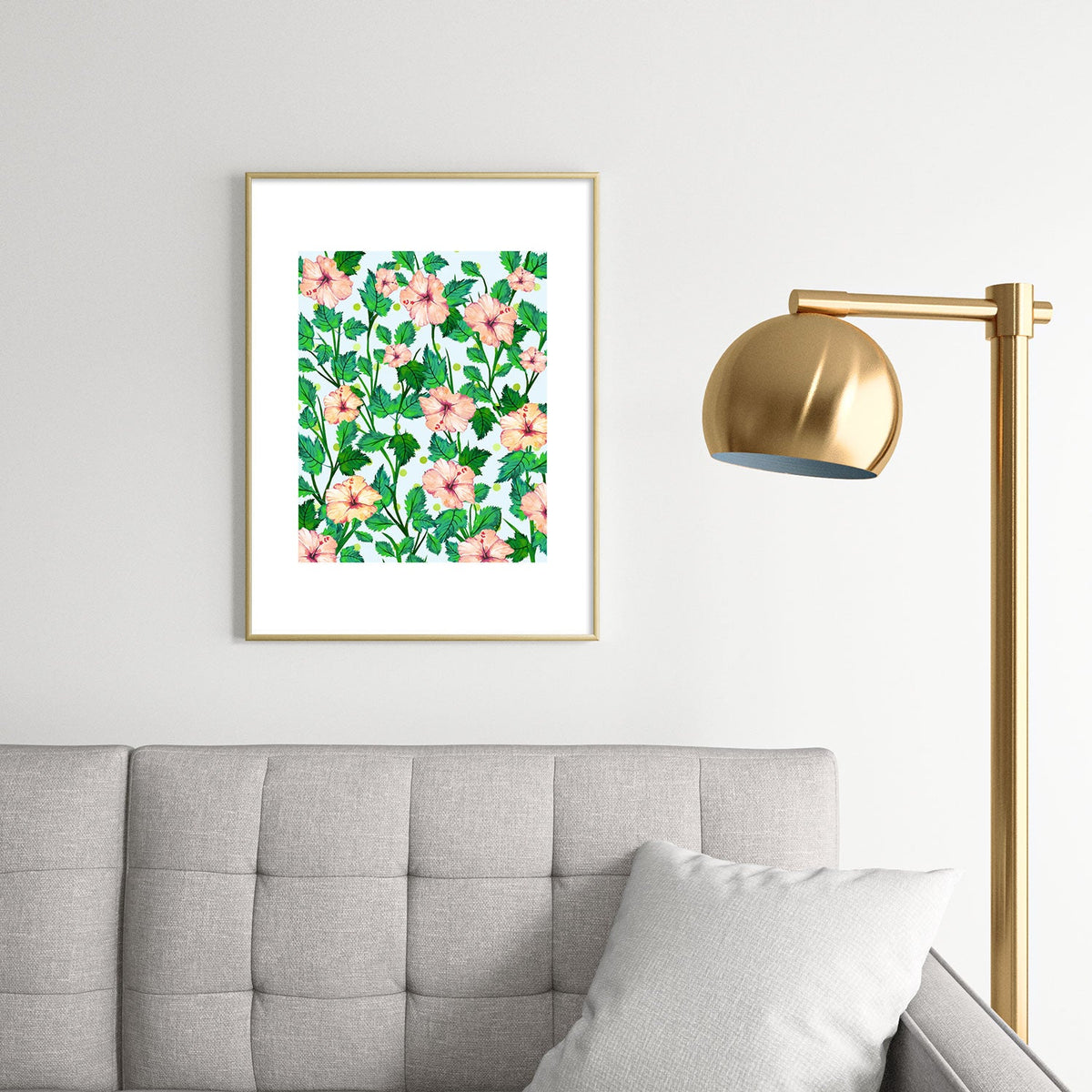 83 Oranges Blush Blossom Metal Framed Art Print