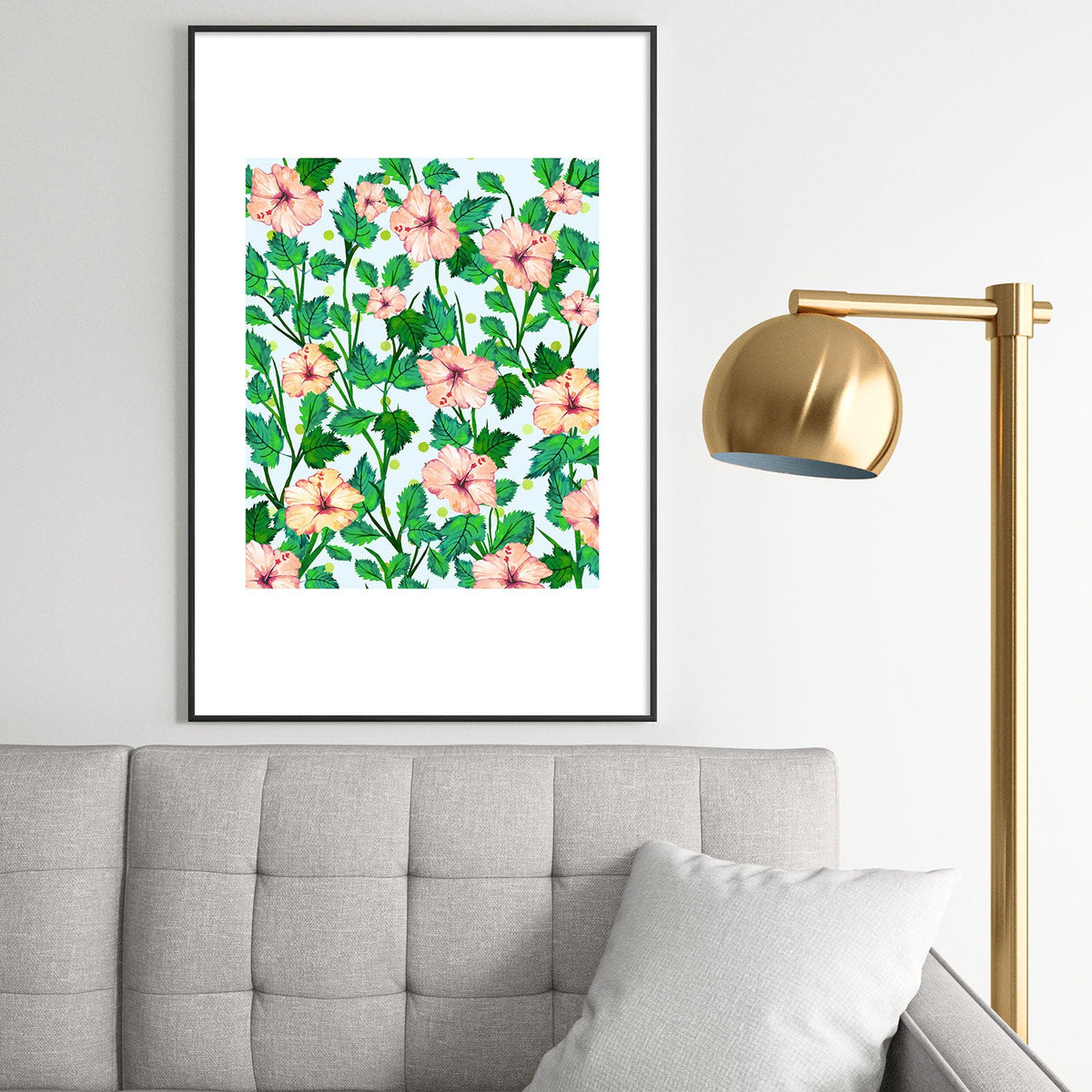 83 Oranges Blush Blossom Metal Framed Art Print