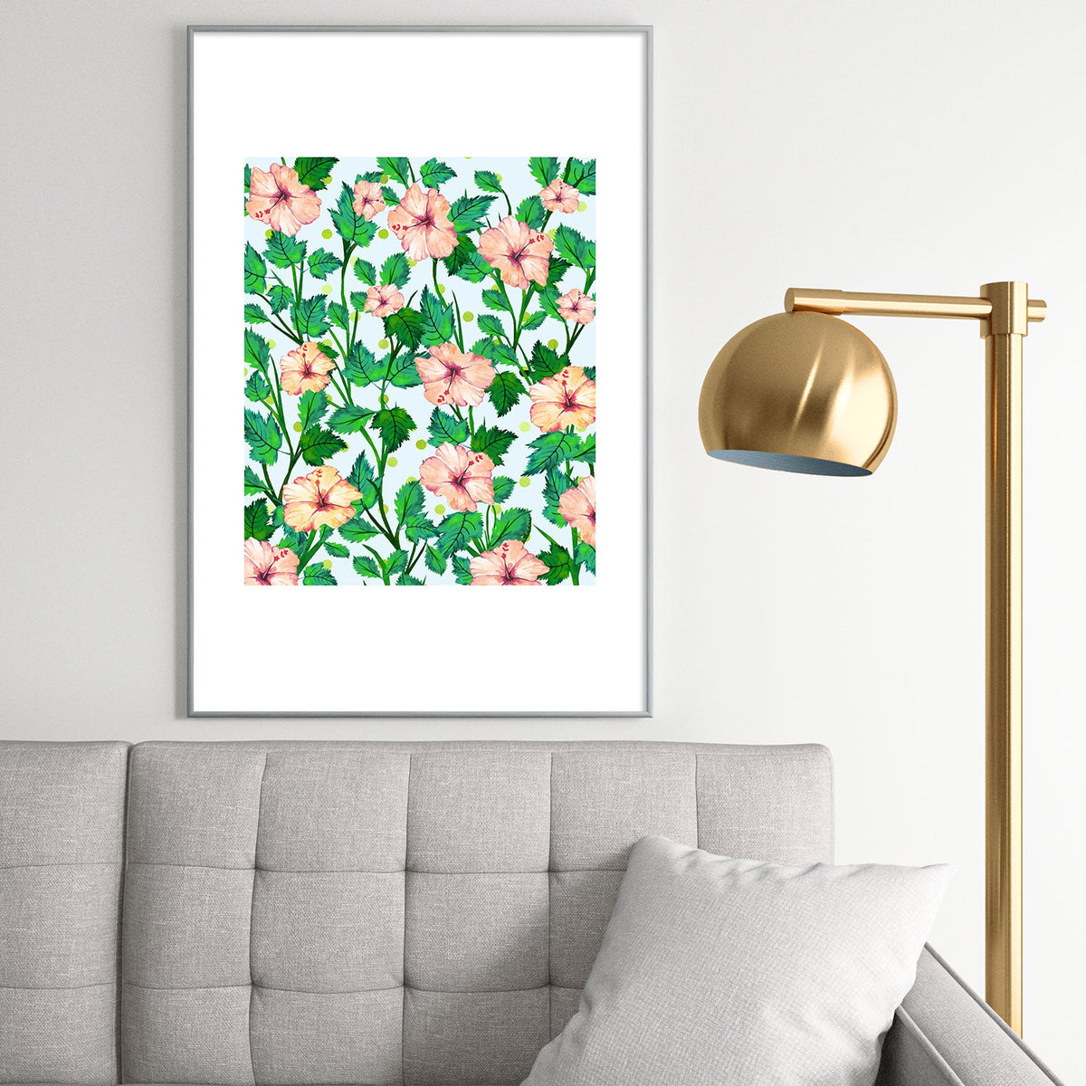 83 Oranges Blush Blossom Metal Framed Art Print