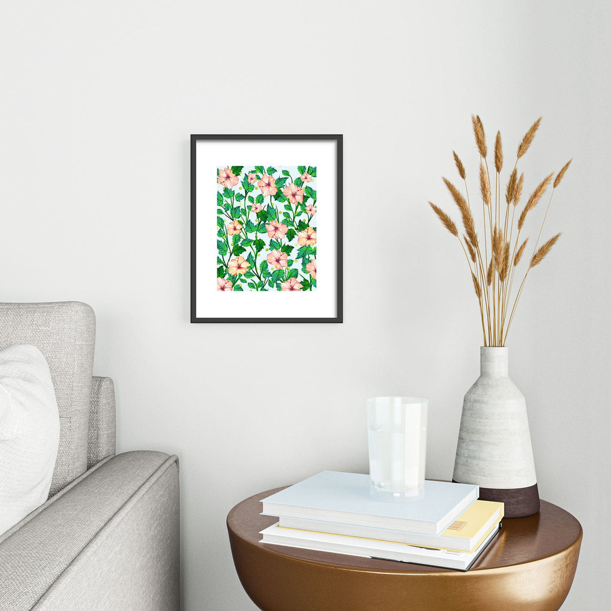 83 Oranges Blush Blossom Metal Framed Art Print
