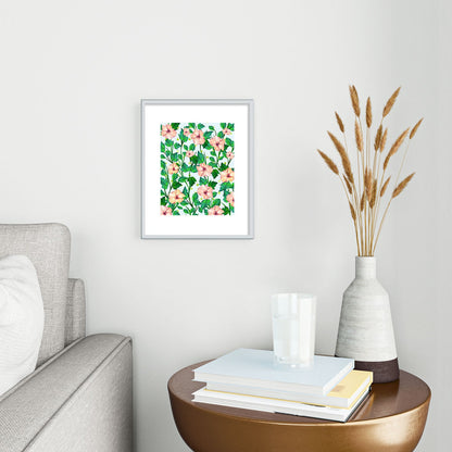 83 Oranges Blush Blossom Metal Framed Art Print