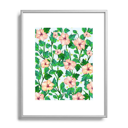 83 Oranges Blush Blossom Metal Framed Art Print