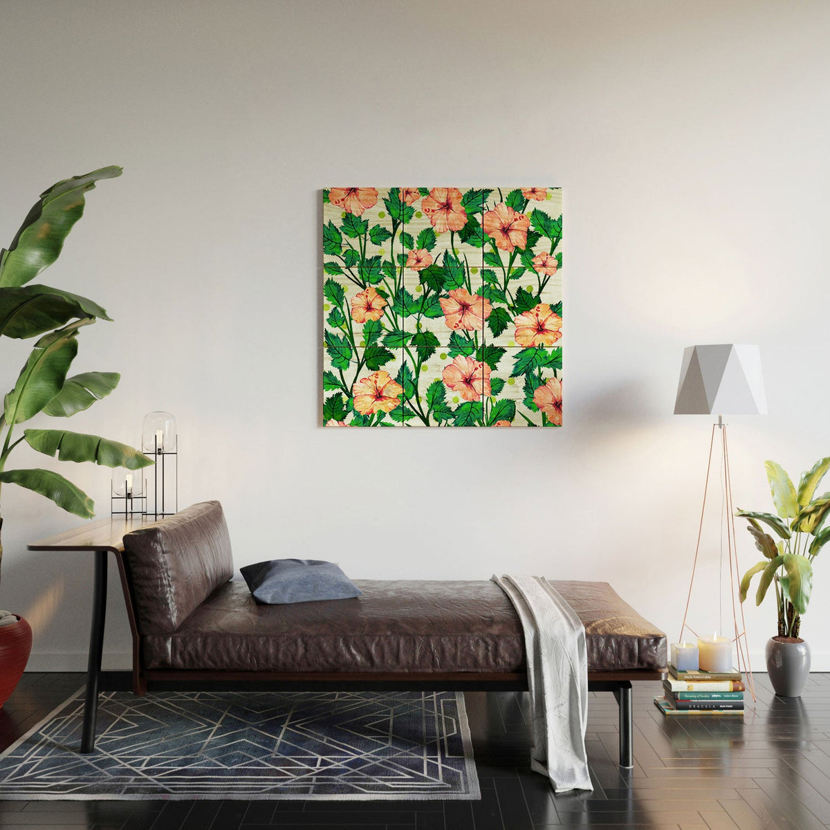 83 Oranges Blush Blossom Wood Wall Mural