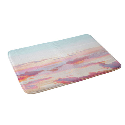 83 Oranges Blush Clouds Memory Foam Bath Mat