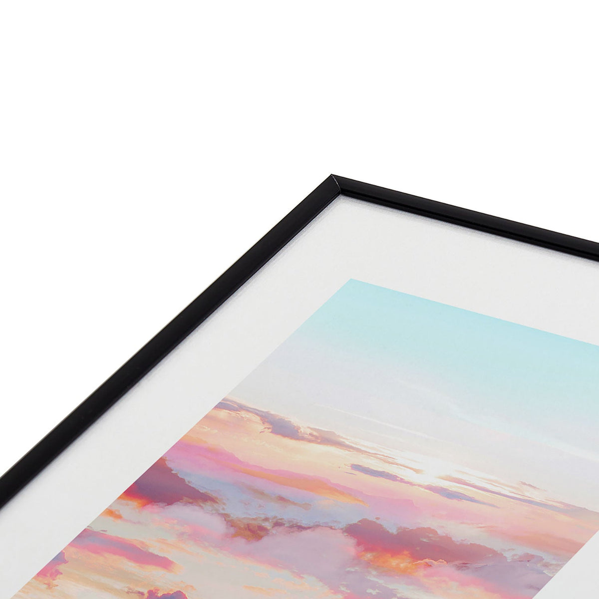 83 Oranges Blush Clouds Metal Framed Art Print