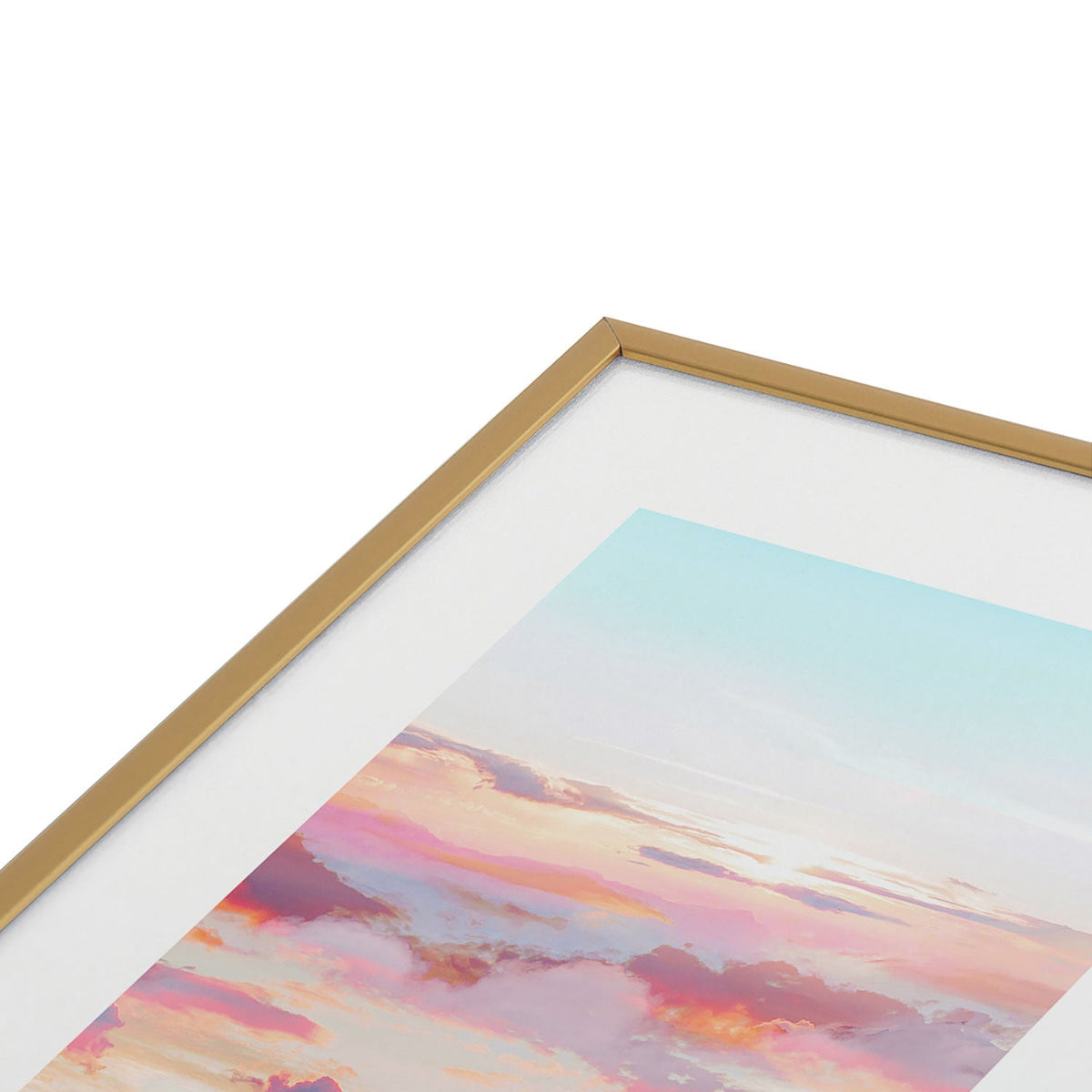 83 Oranges Blush Clouds Metal Framed Art Print