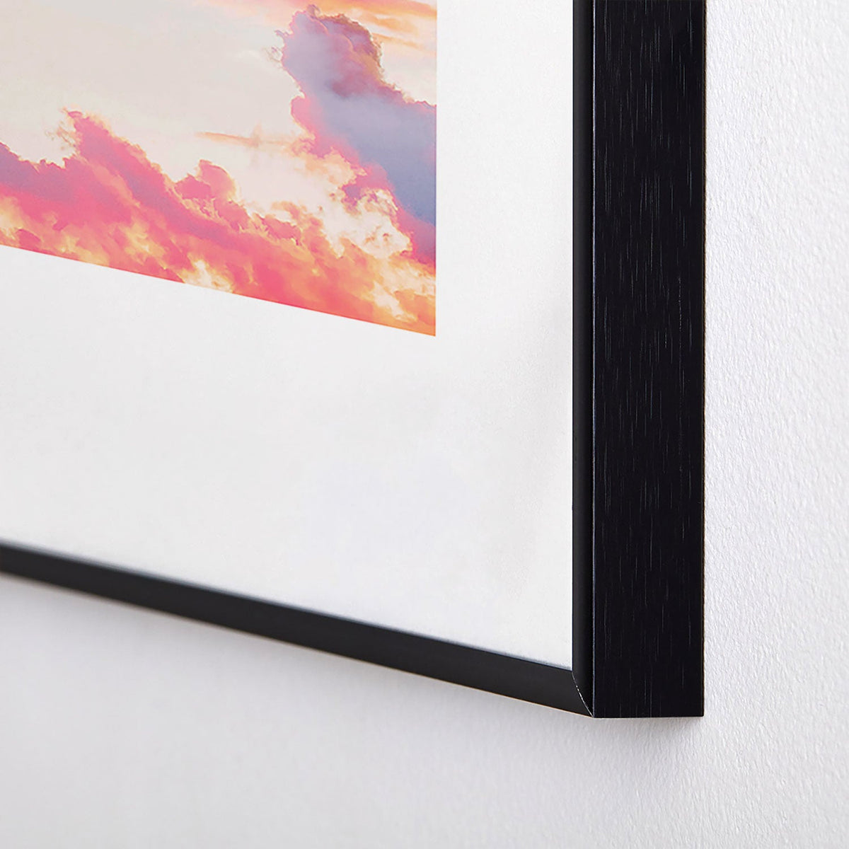 83 Oranges Blush Clouds Metal Framed Art Print