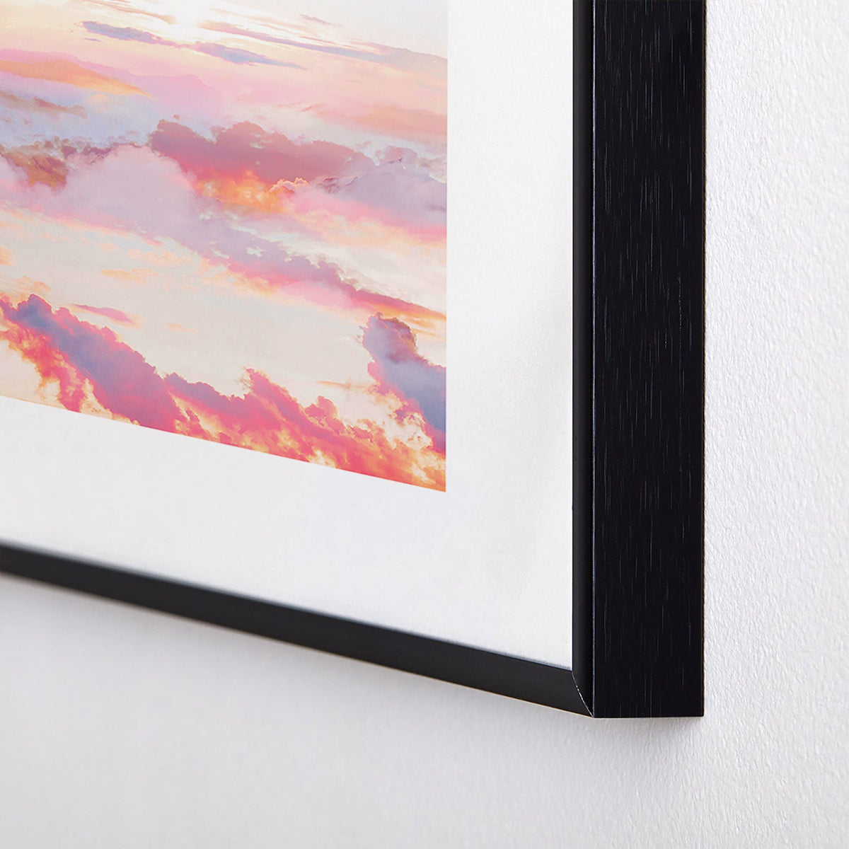 83 Oranges Blush Clouds Metal Framed Art Print
