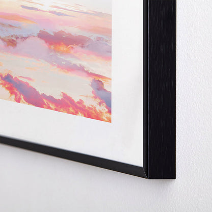 83 Oranges Blush Clouds Metal Framed Art Print