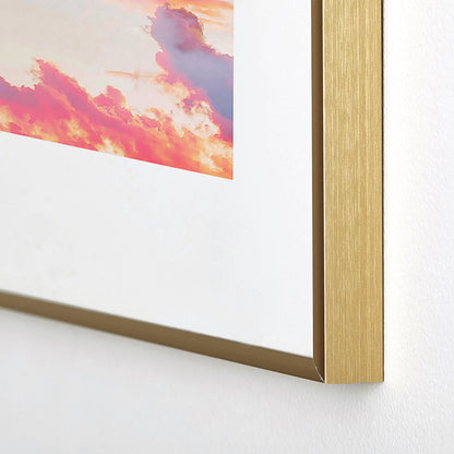 83 Oranges Blush Clouds Metal Framed Art Print