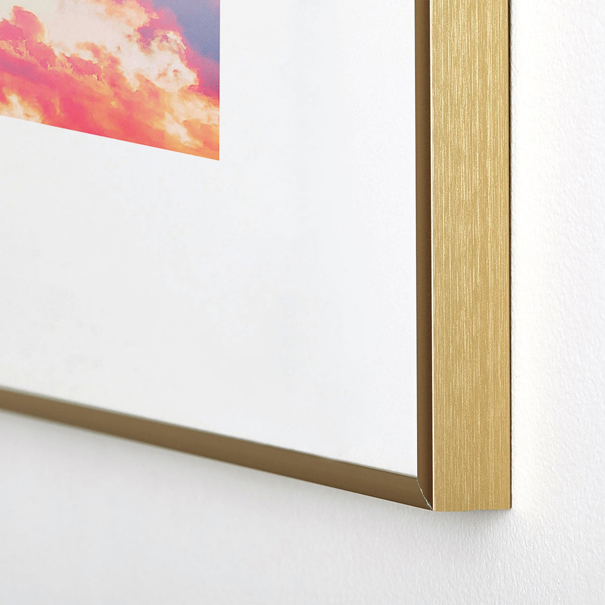83 Oranges Blush Clouds Metal Framed Art Print