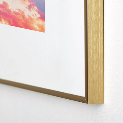 83 Oranges Blush Clouds Metal Framed Art Print