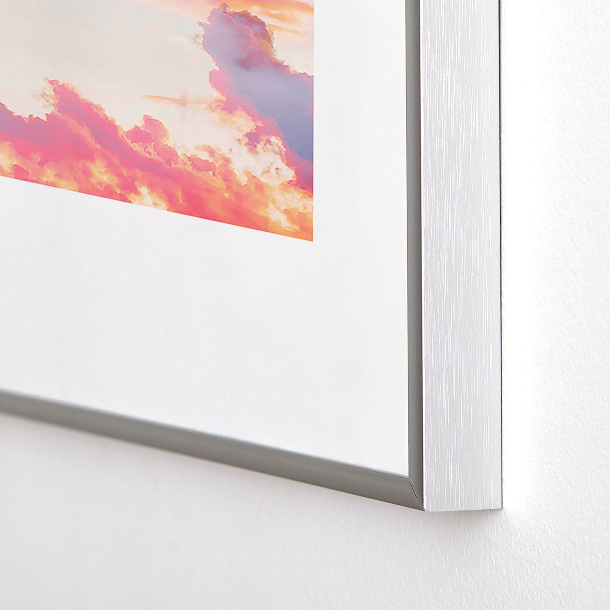 83 Oranges Blush Clouds Metal Framed Art Print