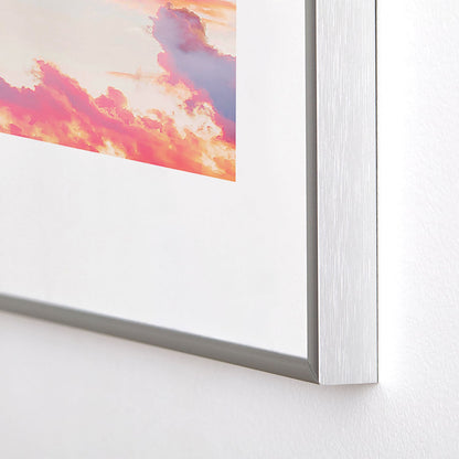 83 Oranges Blush Clouds Metal Framed Art Print