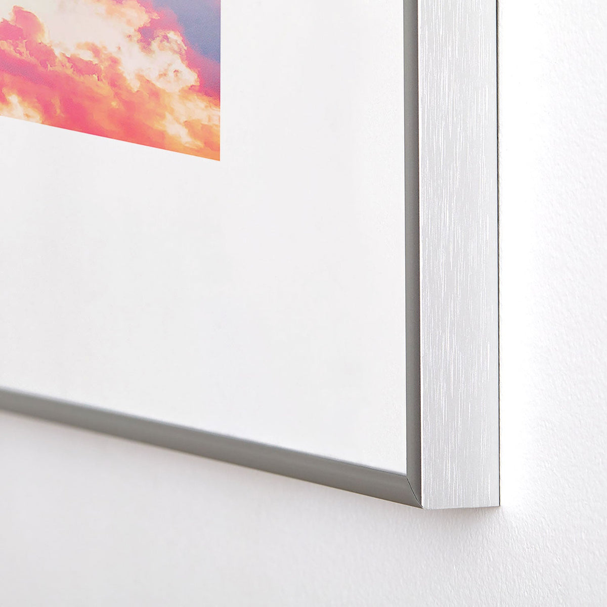 83 Oranges Blush Clouds Metal Framed Art Print