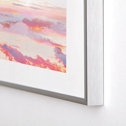 83 Oranges Blush Clouds Metal Framed Art Print