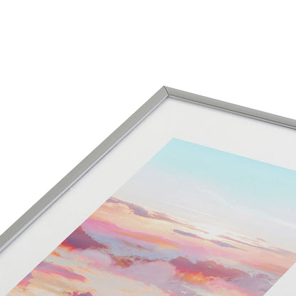 83 Oranges Blush Clouds Metal Framed Art Print