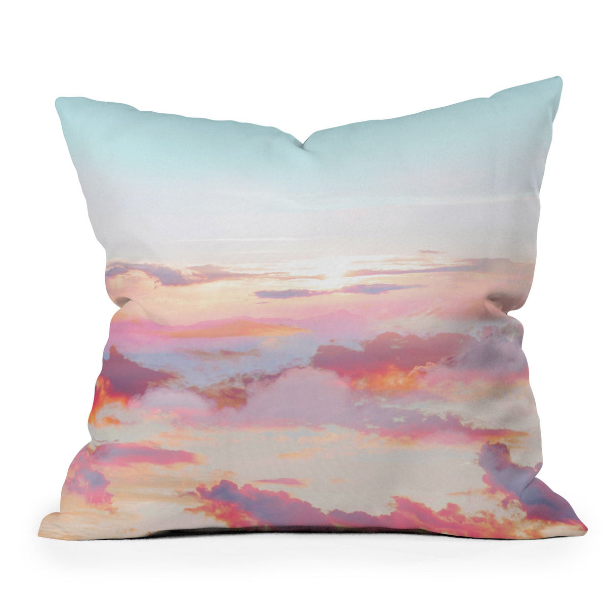 83 Oranges Blush Clouds Outdoor Throw Pillow