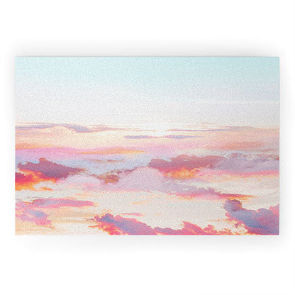 83 Oranges Blush Clouds Welcome Mat