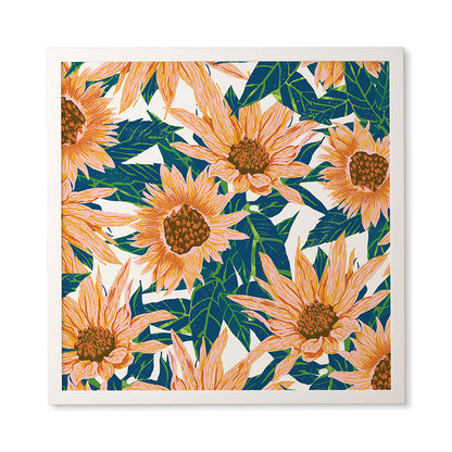 83 Oranges Blush Sunflowers Framed Wall Art