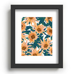 83 Oranges Blush Sunflowers Recessed Framing Rectangle