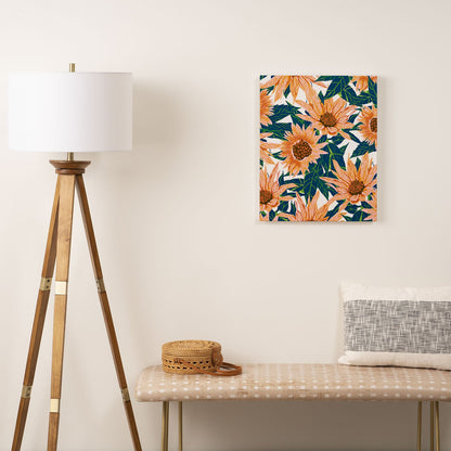 83 Oranges Blush Sunflowers Art Canvas