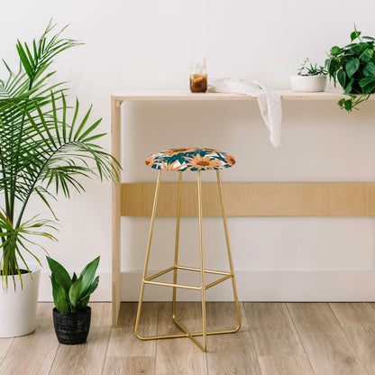 83 Oranges Blush Sunflowers Bar Stool