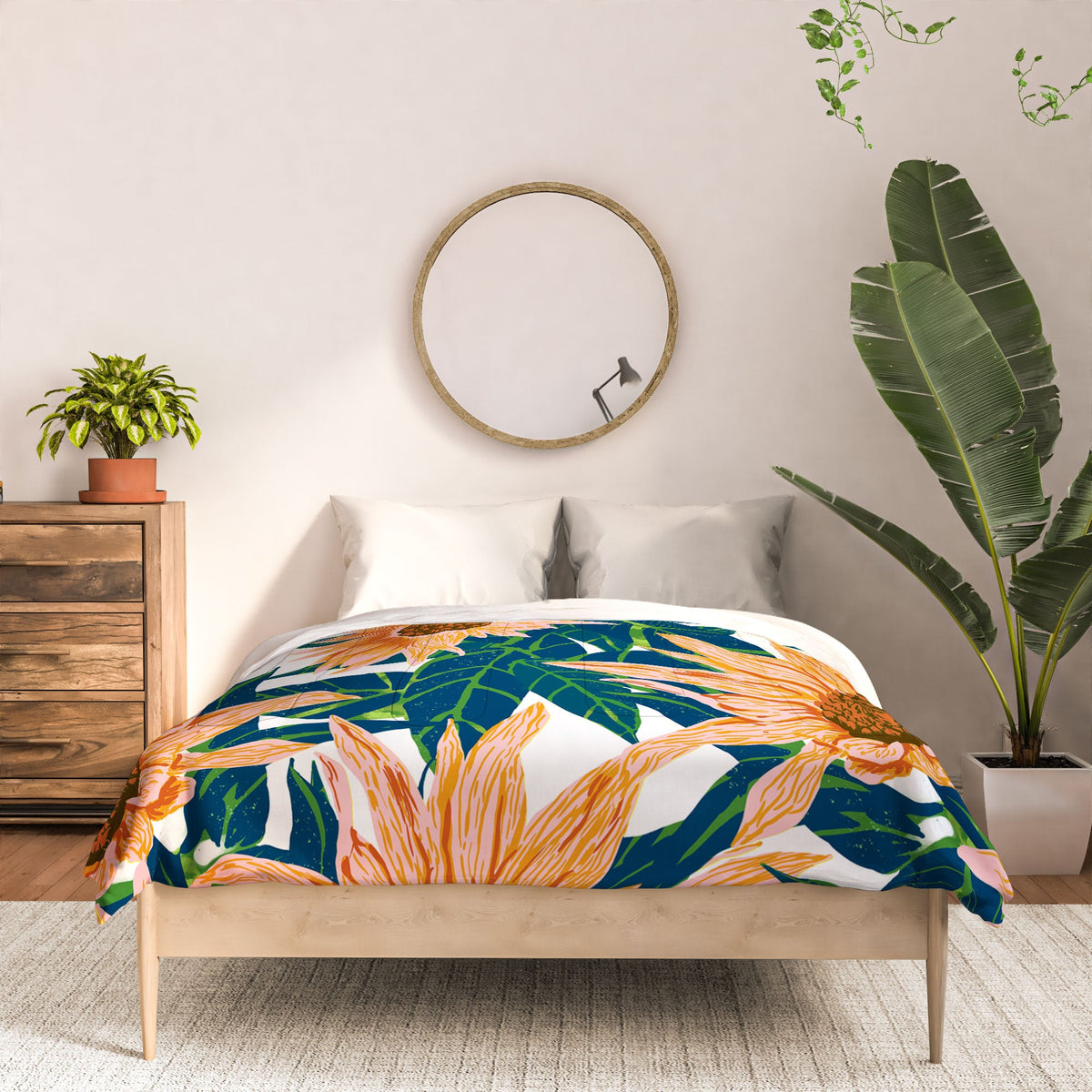 83 Oranges Blush Sunflowers Comforter