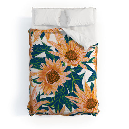 83 Oranges Blush Sunflowers Comforter