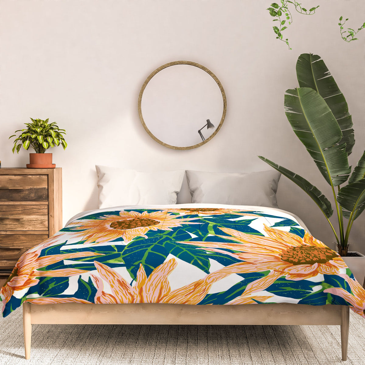 83 Oranges Blush Sunflowers Comforter