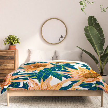 83 Oranges Blush Sunflowers Comforter
