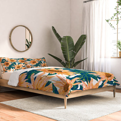 83 Oranges Blush Sunflowers Comforter